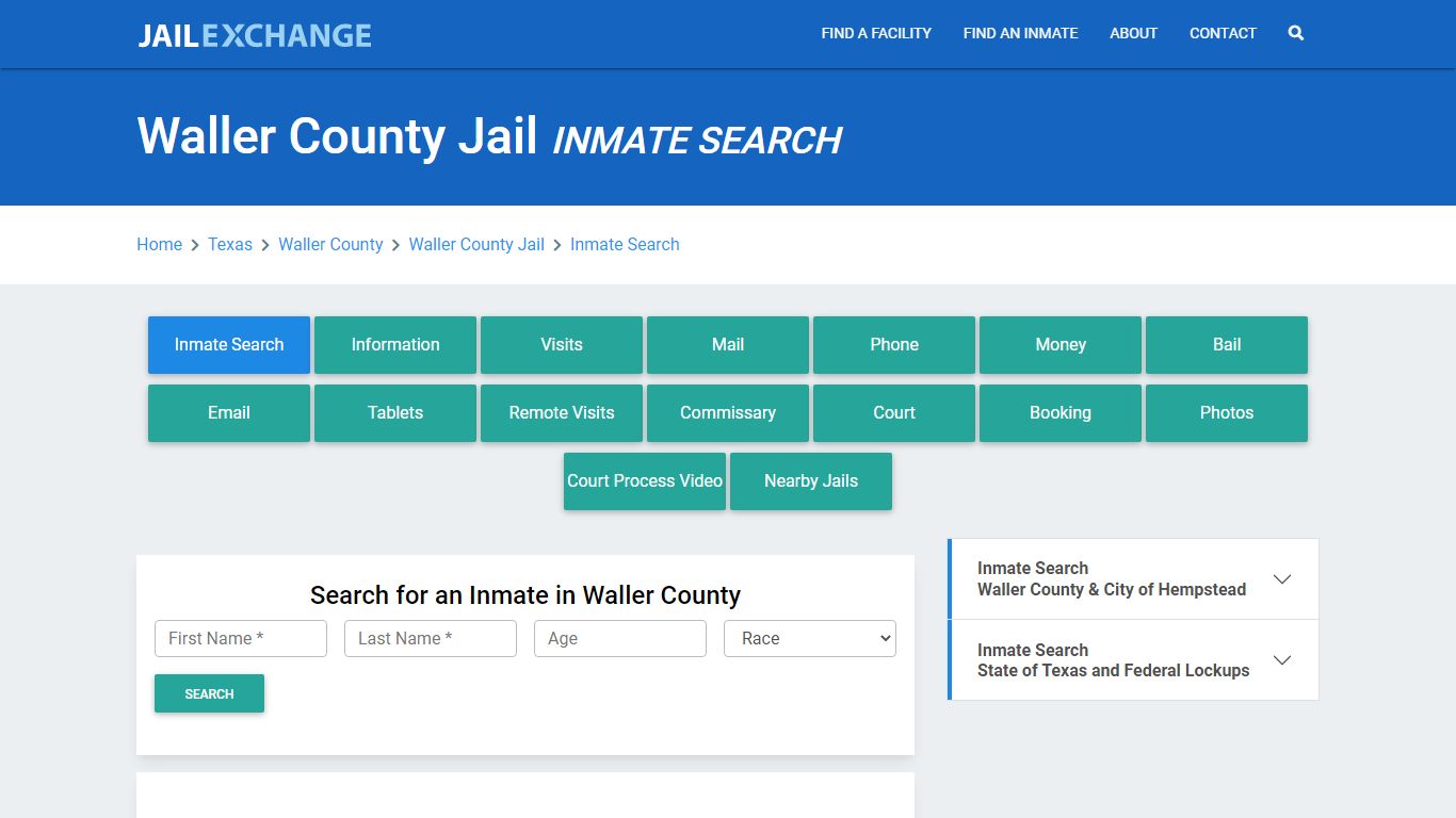 Waller County Jail, TX Inmate Search: Roster & Mugshots